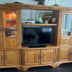 5 Piece Entertainment Center Solid Wood From Costco