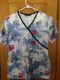 Scrub tops- M and L sizes