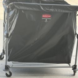 Rubbermaid Commercial Folding Rolling Cart 