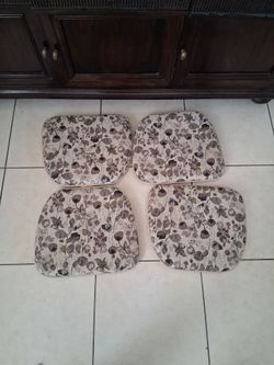 Set of 4 Floral Chair Cushions