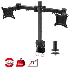 Articulating Dual Monitor Desk Mount - 13" to 27” Monitors