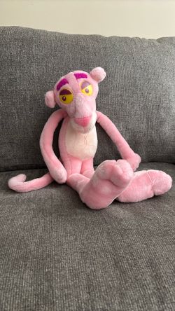 24” vintage 1990s pink Panther stuffed animal