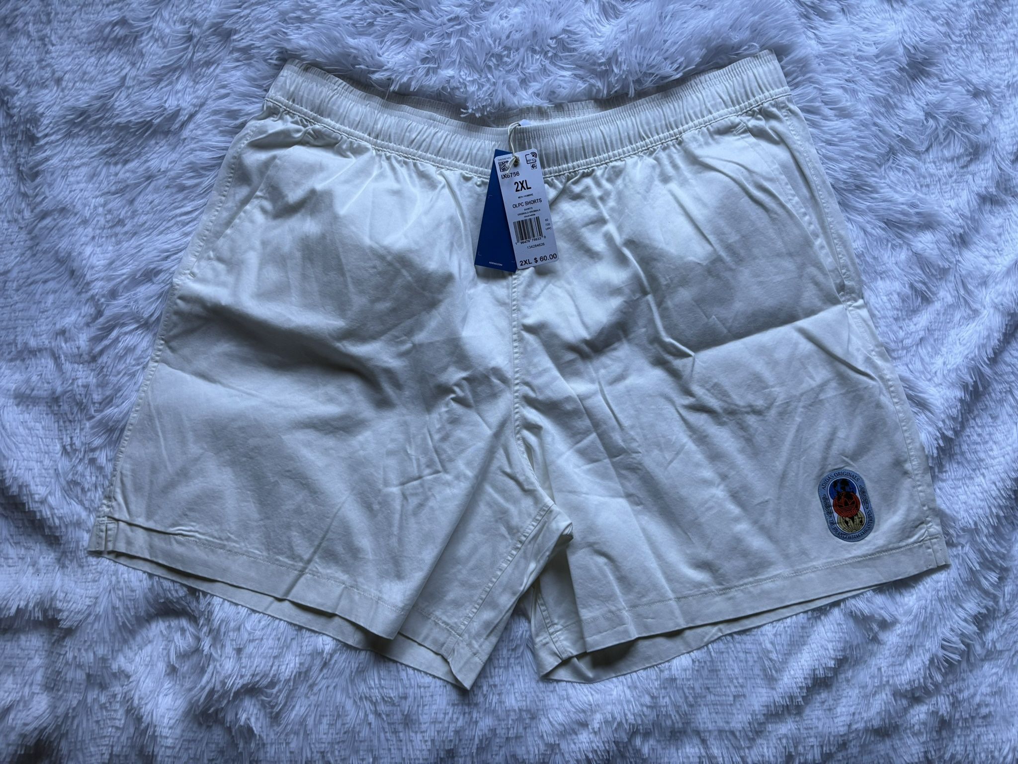 New Adidas OLPC Shorts Mens Size 2XL White