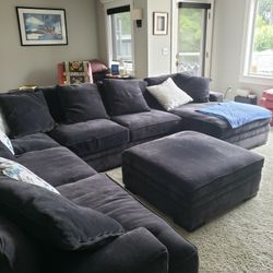 Sectional,  Black Fabric 9'3" x 12'