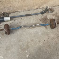 Curl Up Bar set With 5-10 Pound Weights