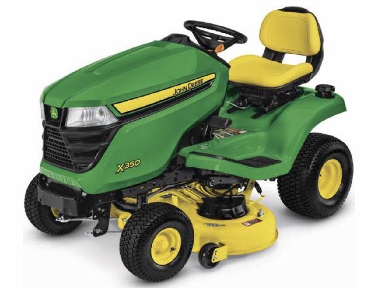 John Deere X350 Riding Lawn Mower and Attachments