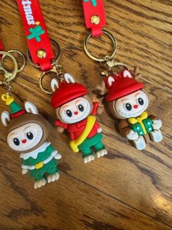 Christmas Stocking Stuffer Gift Lil Monster Elves Keychain Set of 3