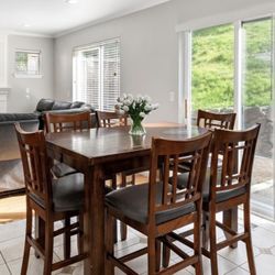 High Dining Table With 8 Chairs