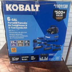 Kobalt Air Compressor With Nail Guns