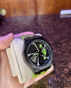 RS Spinning wheel watch - green