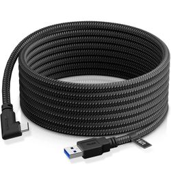 Link Cable 15FT Compatible for Oculus/Meta Quest 2/1, USB 3.2 Gen 1 Type A to C Charging Cable for VR Headset Gaming PC, High Speed Data Transfer and 