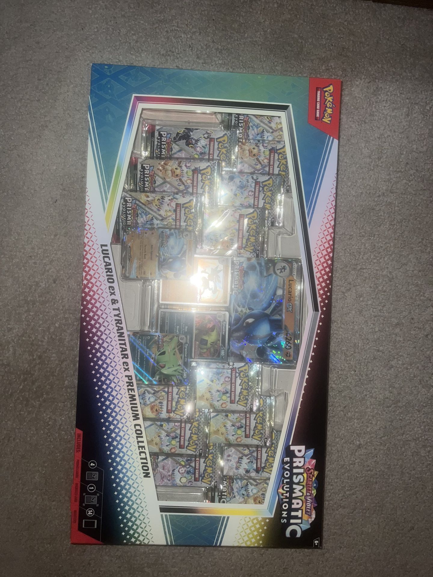 Pokemon Prismatic Evolutions Lucario EX & Tyranitar EX Premium Collection (Sam’s Club)