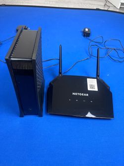 Router and Modem with Unopened LAN and Coax Cable!