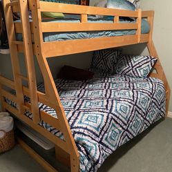 Bunk Bed Twin Top Full Bottom Trundle Drawers