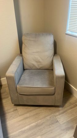 Gray Swivel Accent Chair