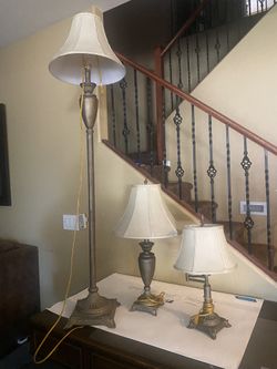 Set Of Three Lamps.