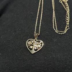 14k Gold family tree necklace 