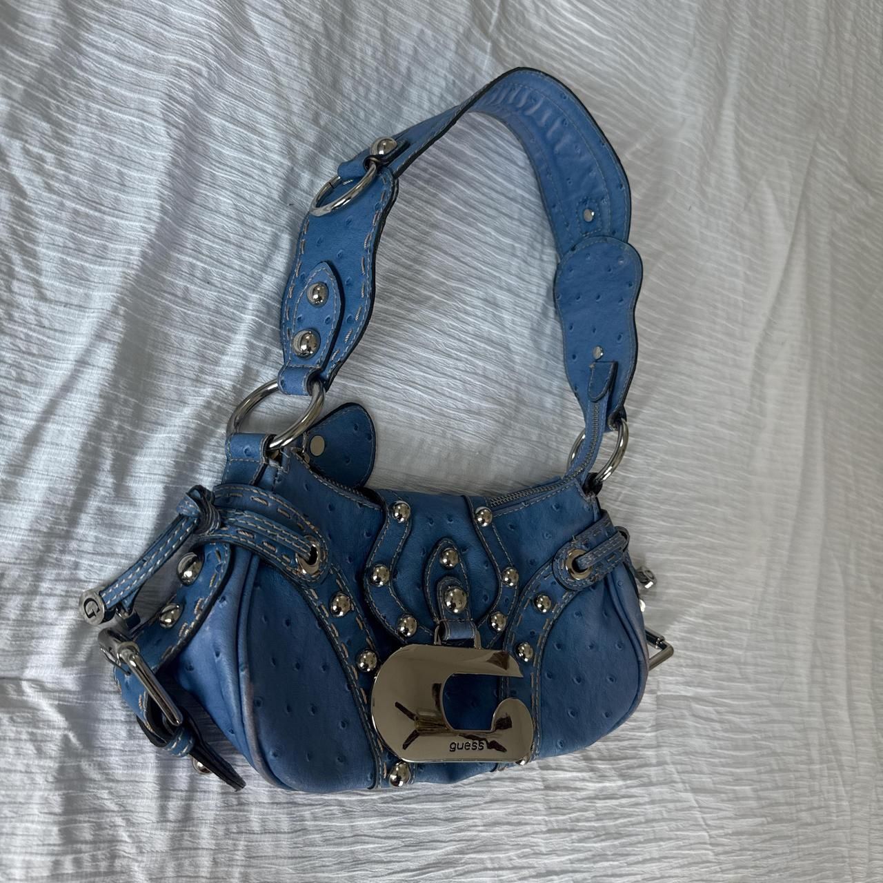 Vintage Blue Guess Croc Style Bag with