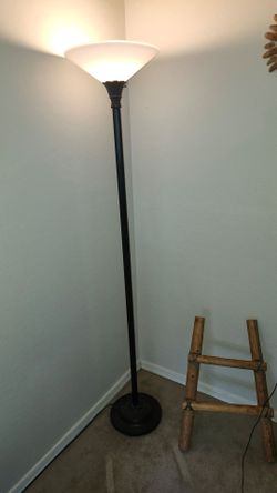 black torchiere floor lamp