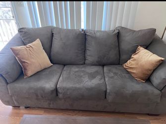 Ashley Furniture Gray Microfiber Sofa – Like New | $399