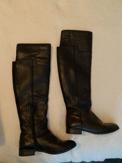 Black soft leather over the knee boots. Aldo. Used.