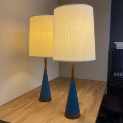 Pair mid-century lamps as in picture 👍🏻 40 Inches Tall