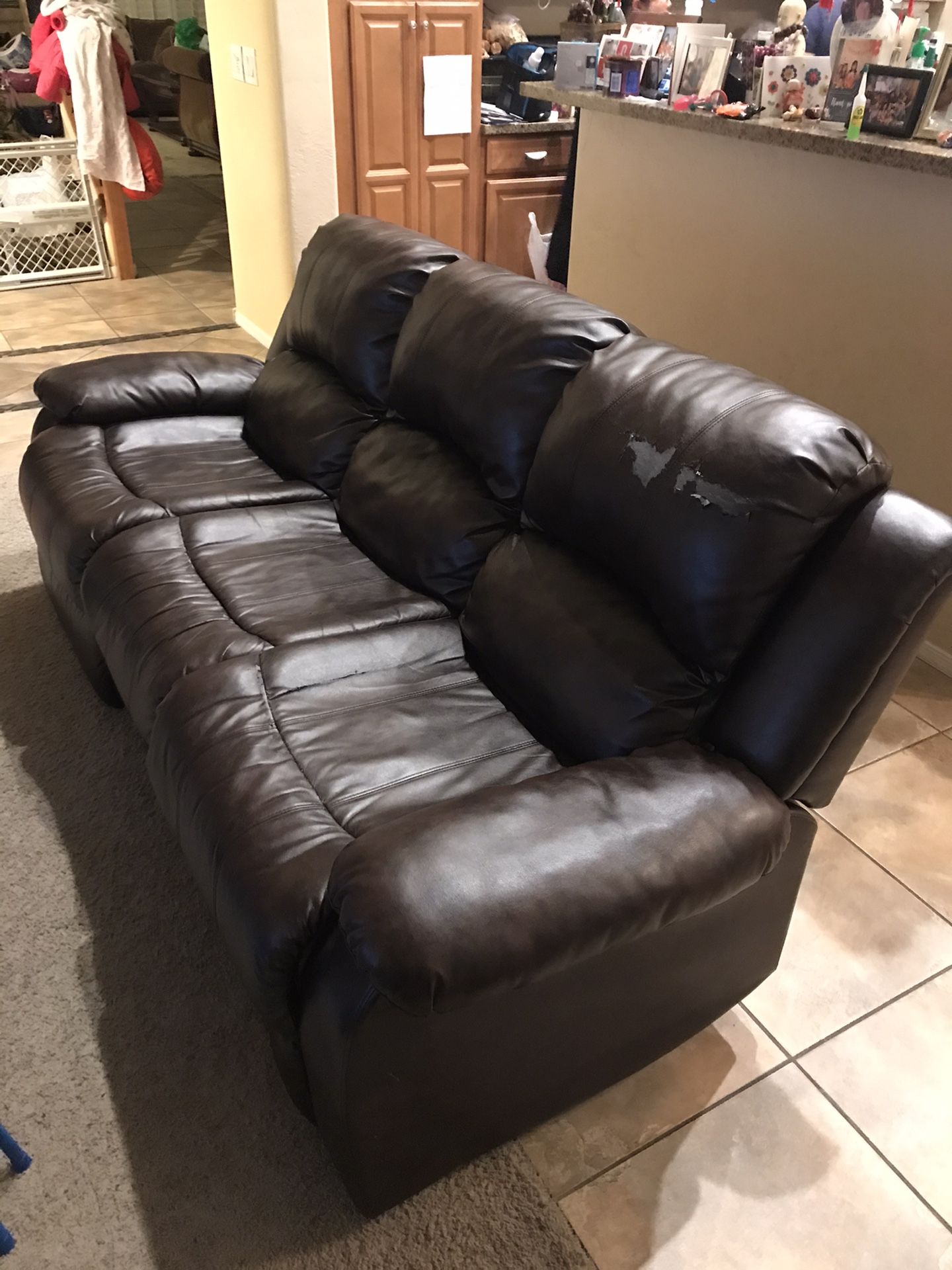 Faux Leather couch for Sale in Peoria, AZ OfferUp