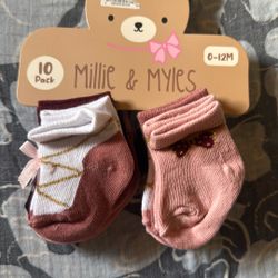 New Baby Socks 0-12months