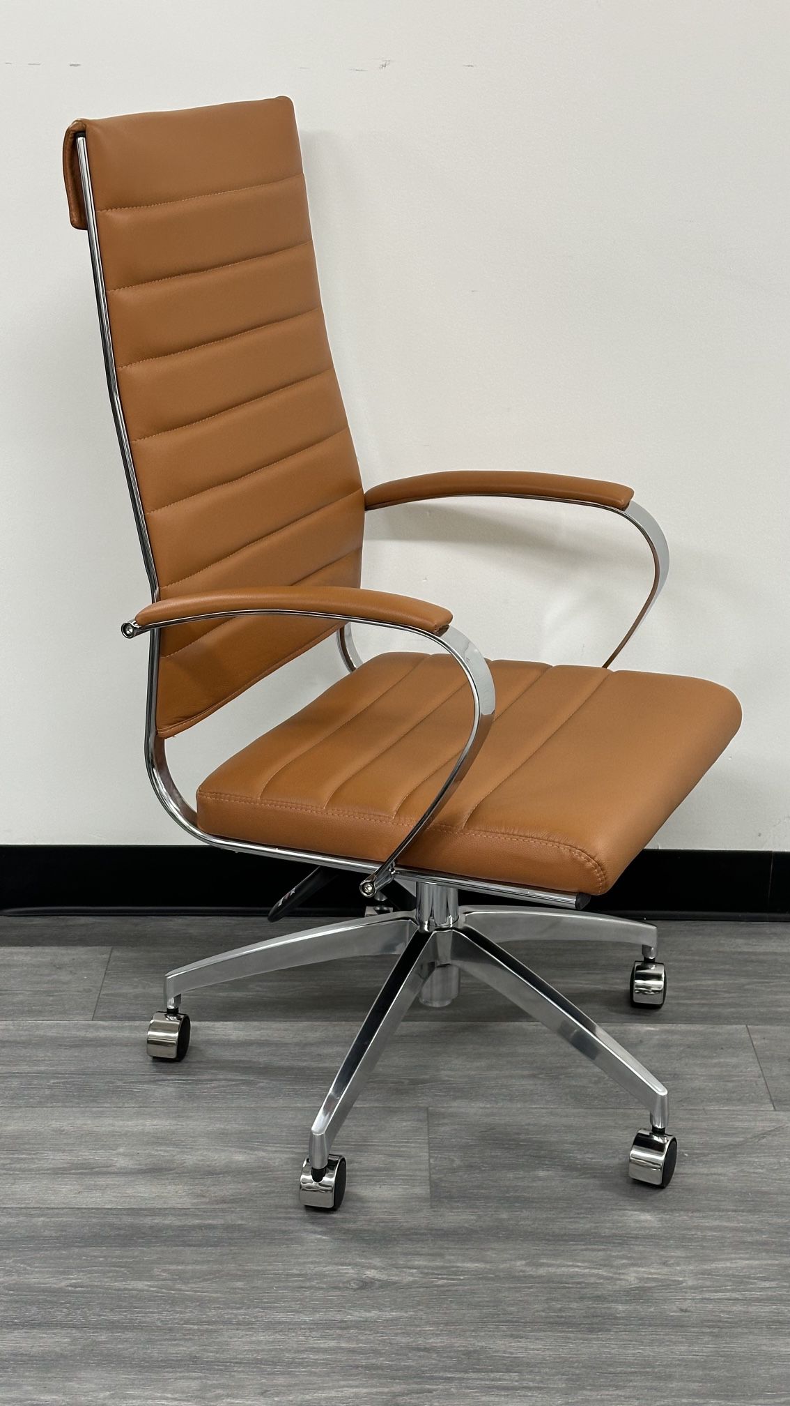 New Tan Leather Office Chair, Management Chair