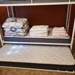 Bunk Beds With A Trundle, Mattresses And Bedding