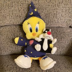 RARE Warner Bros Tweety Bird Sylvester Stuffed Plush