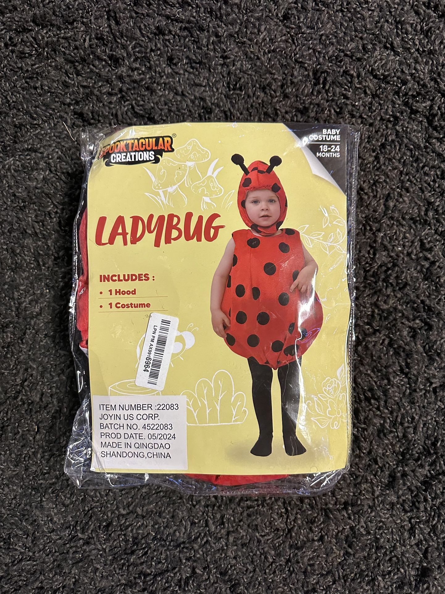 TODDLER LADY BUG COSTUME 18-24mos