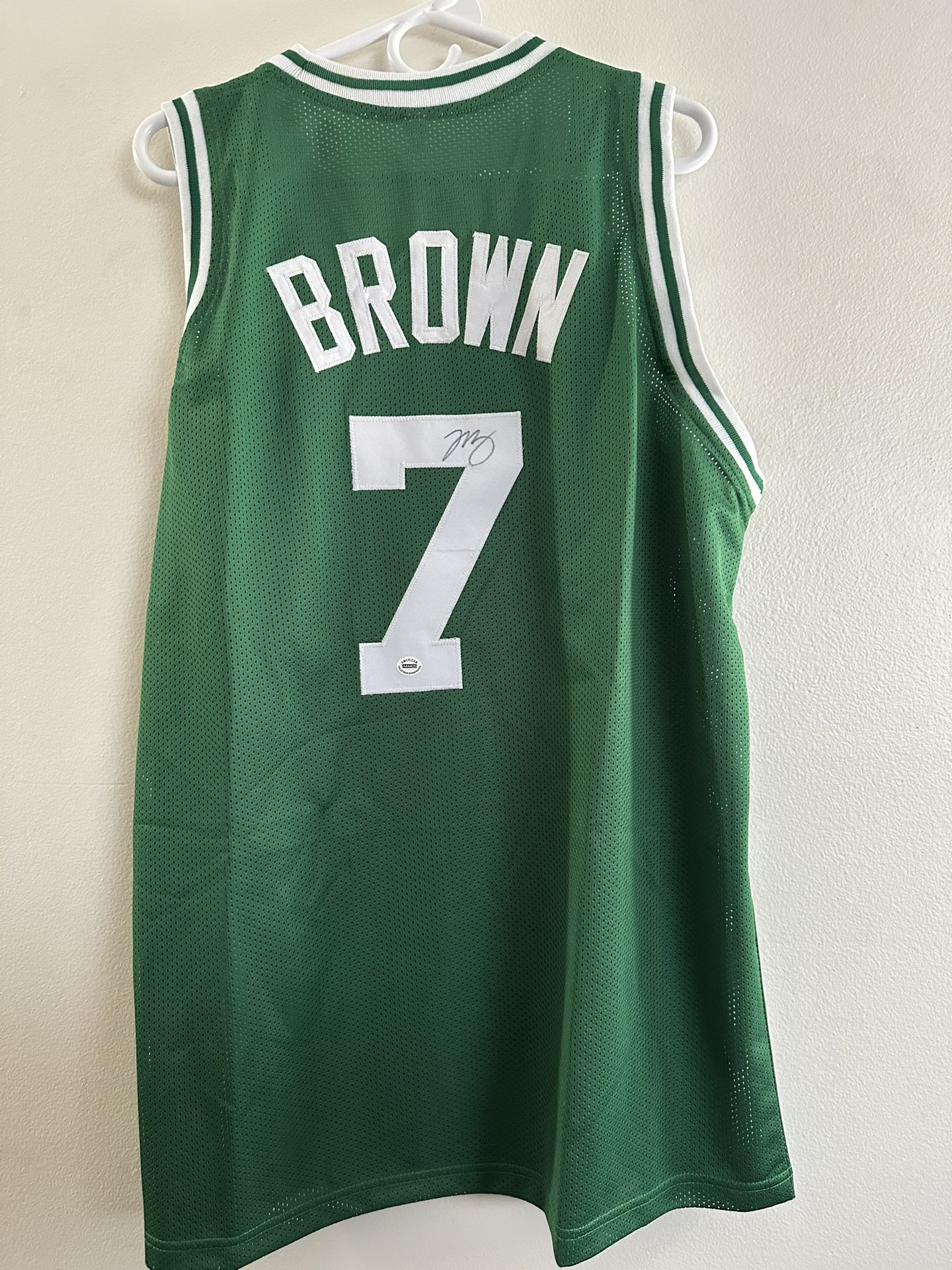 JAYLEN BROWN SIGNED BOSTON CELTICS AUTOGRAPHED CUSTOM JERSEY W/COA - XL - 014