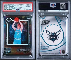 2025 TOPPS MATCH ATTAX BREAKTHROUGH BALLER #BB-KK KON KNUEPPEL PSA 10 GEM