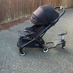 Used Bugaboo Umbrella Stroller With Skateboard Attachment 