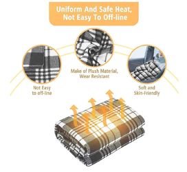 Car Blanket- 12 Volt Heated Car Blanket with Temperature Controller,