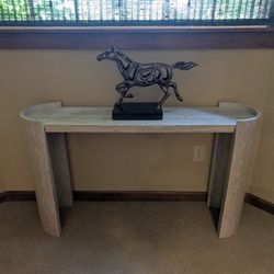 Faux Marble Console Table