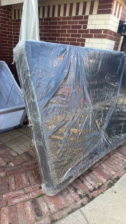 Queen size. Box spring Wrapped in Plastic