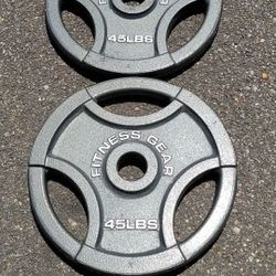 Olympic Grip Plates-45lbs Cash Only 