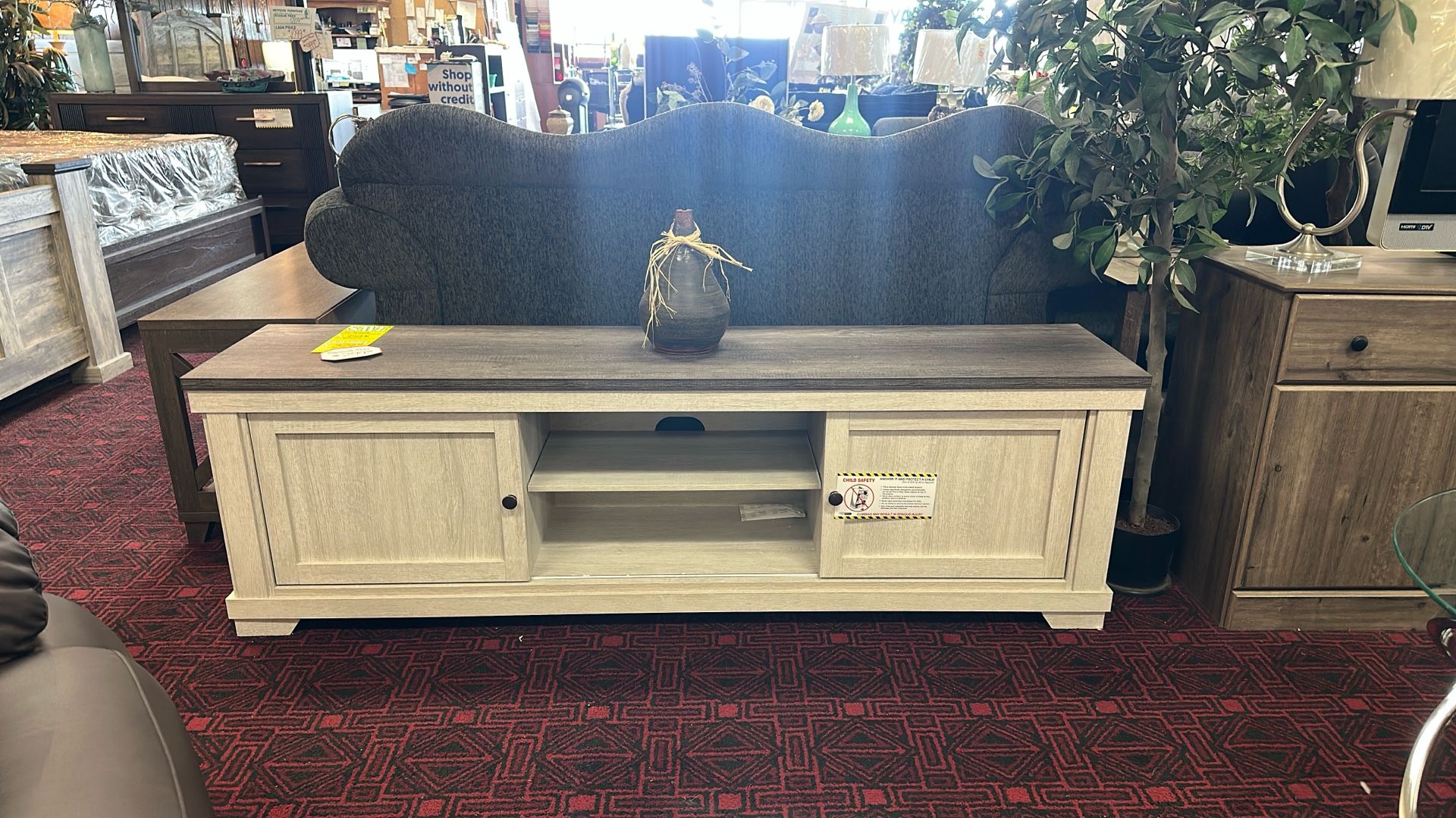 71 “ Tv Stand With Sliding Doors