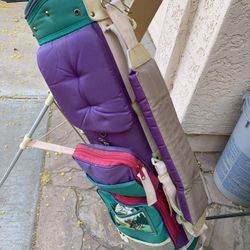 Golf Bundle, Purple Teal Stand Bag 13 Clubs 