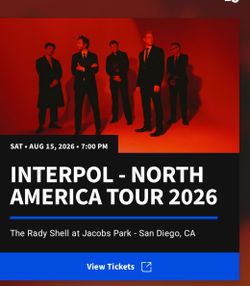 Interpol 8/15 rady shell San diego