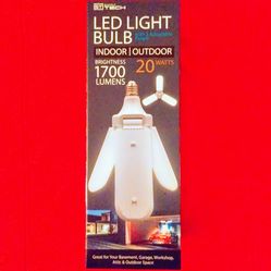 NEW LED light bulb with 3 adjustable panels