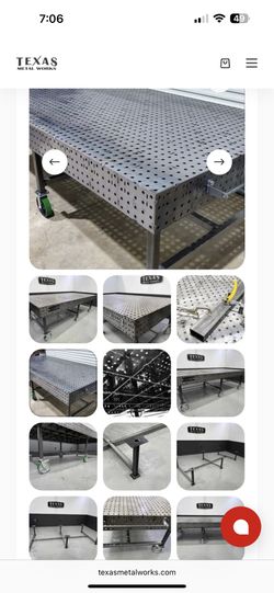 10’x4’ 1/4” Wall Welding Work Table