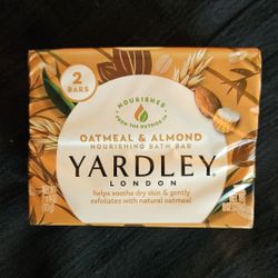 $2 Each (3 Available) Yardley Oatmeal & Almond 2 Count Bar Soaps