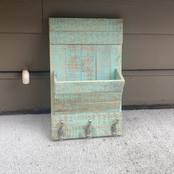 Wall Art / Wood Coat Hooks On 