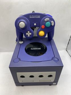 Nintendo GameCube Indigo Purple W OEM Controller DOL-001 Tested Authentic Retro
