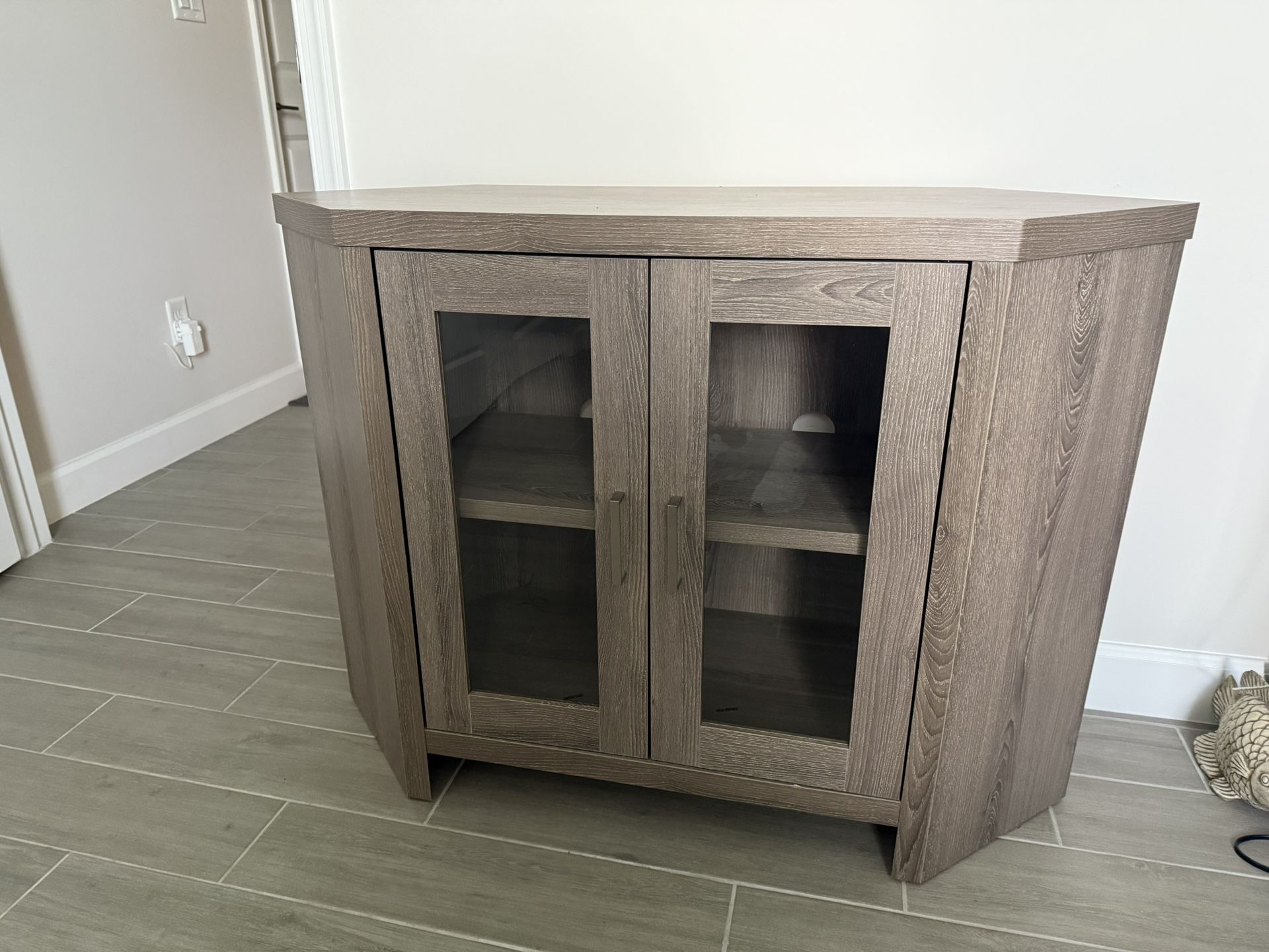 TV /media Corner Cabinet. 15.5”x 42”