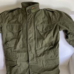 Men’s Green Jacket Sz Sm Heavy With Hood
