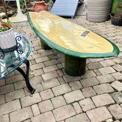 5’ Vintage Surfboard Bench: 5’L x 17.5”H x 20.75”W